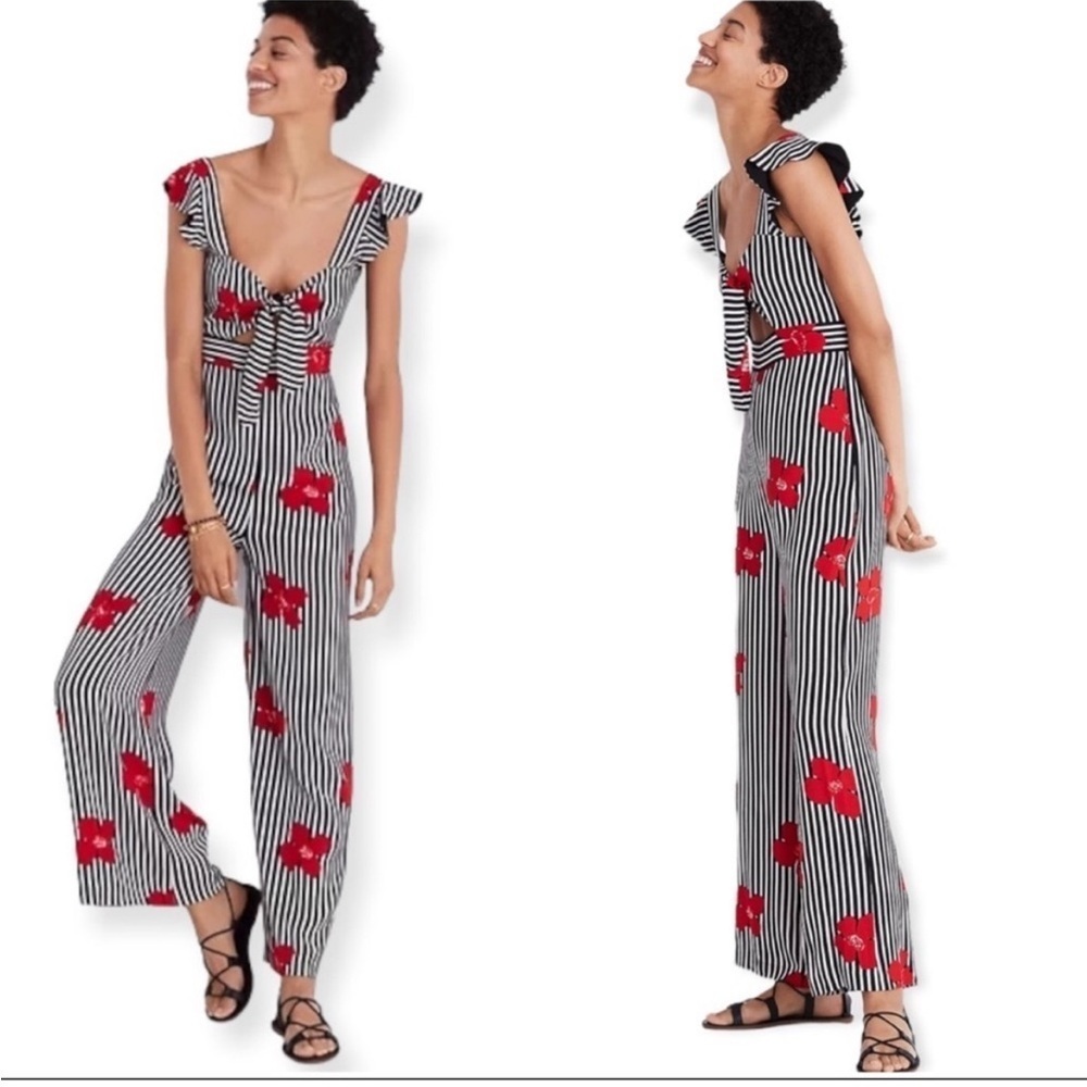 Madewell Plumeria Cutout Jumpsuit in Candied Orchids